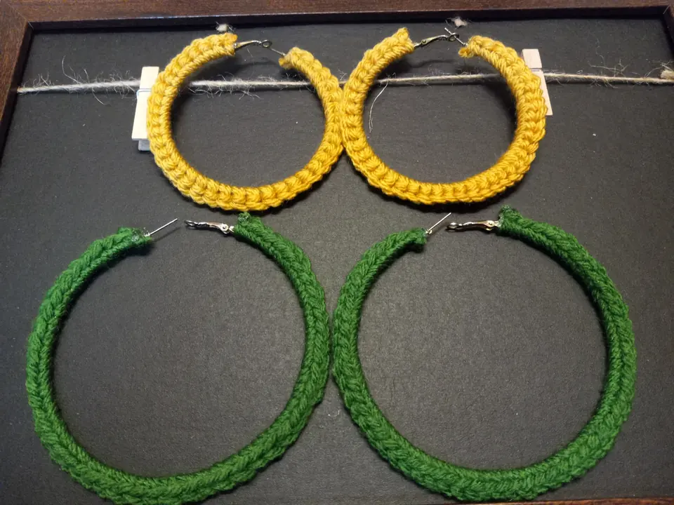 Crochet Hoop Earrings