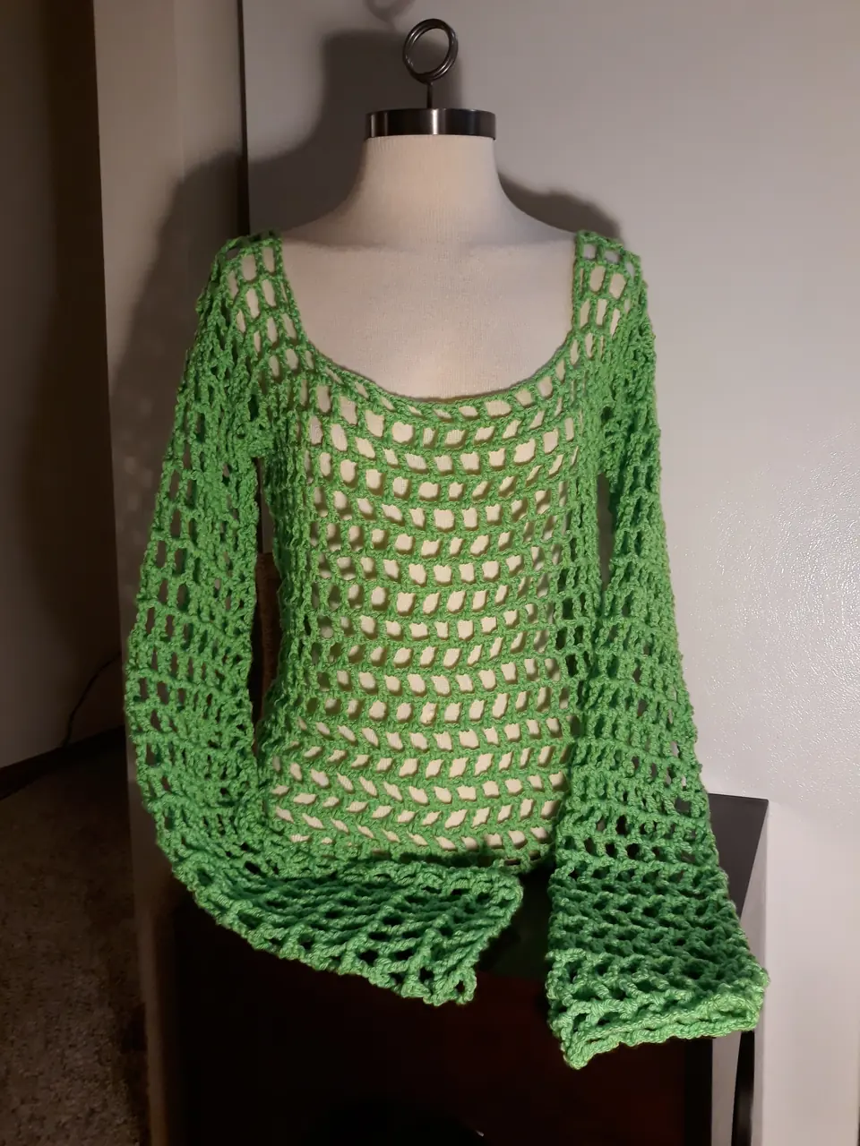 Green Mesh Sweater