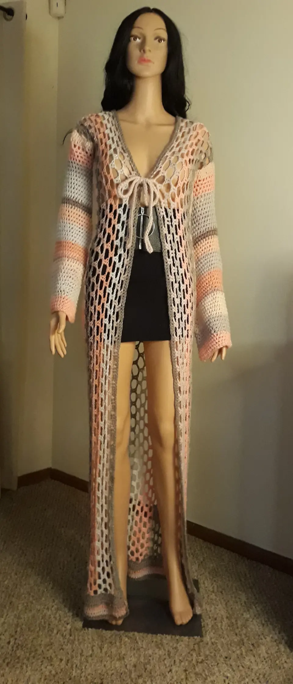 Pastel Stripe Long Cardigan