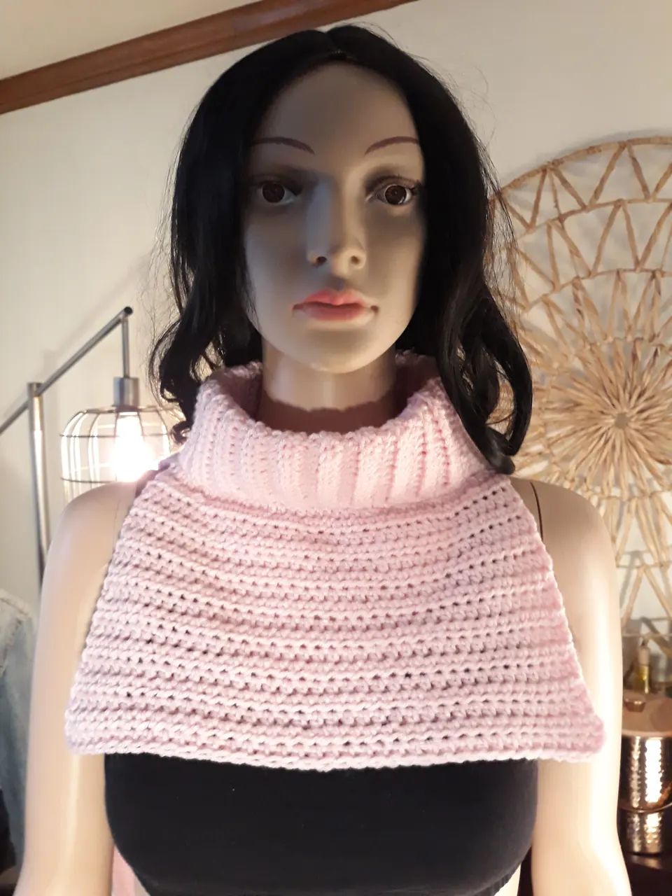 Pink Cowl Capelet