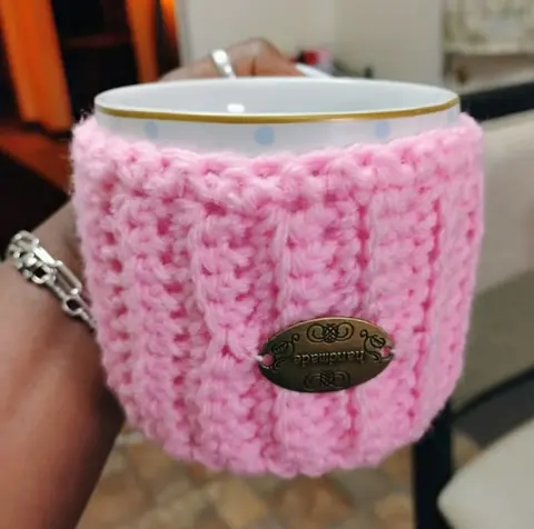 Pink Cup Cozy