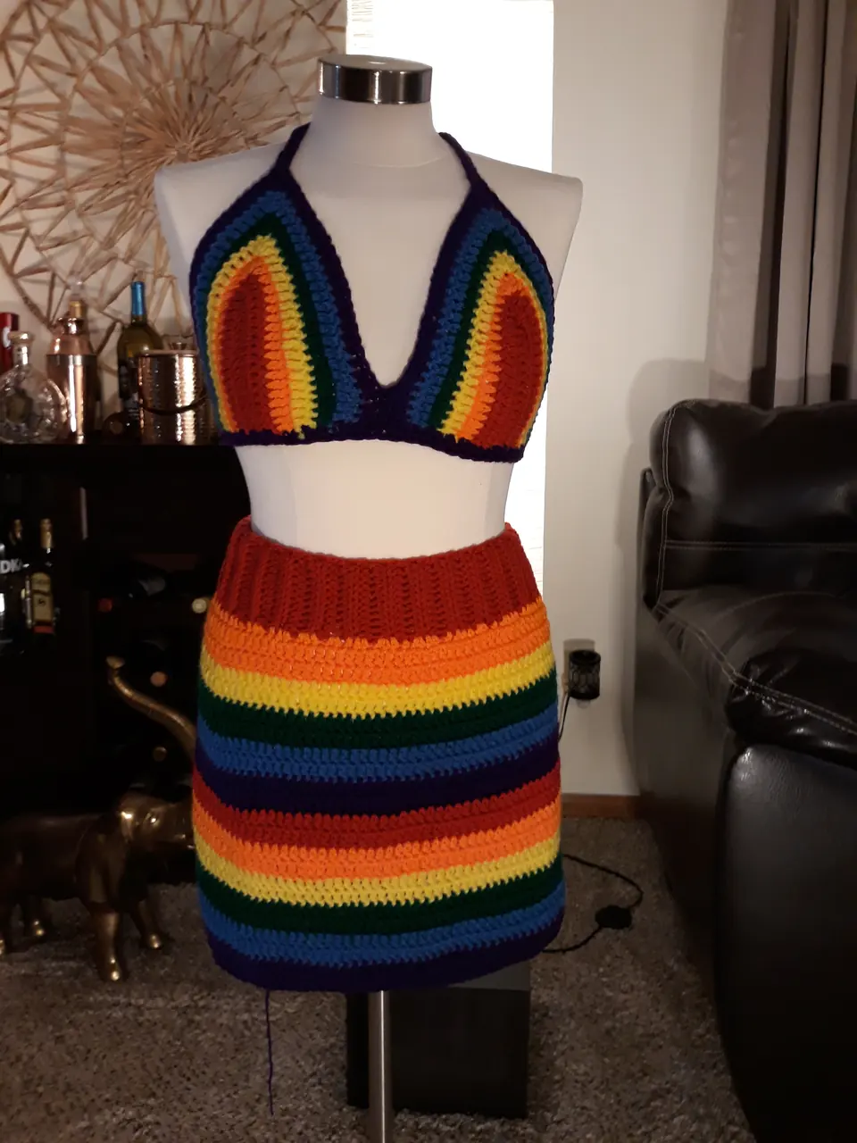 Rainbow Halter Top and Skirt Set, photo 2