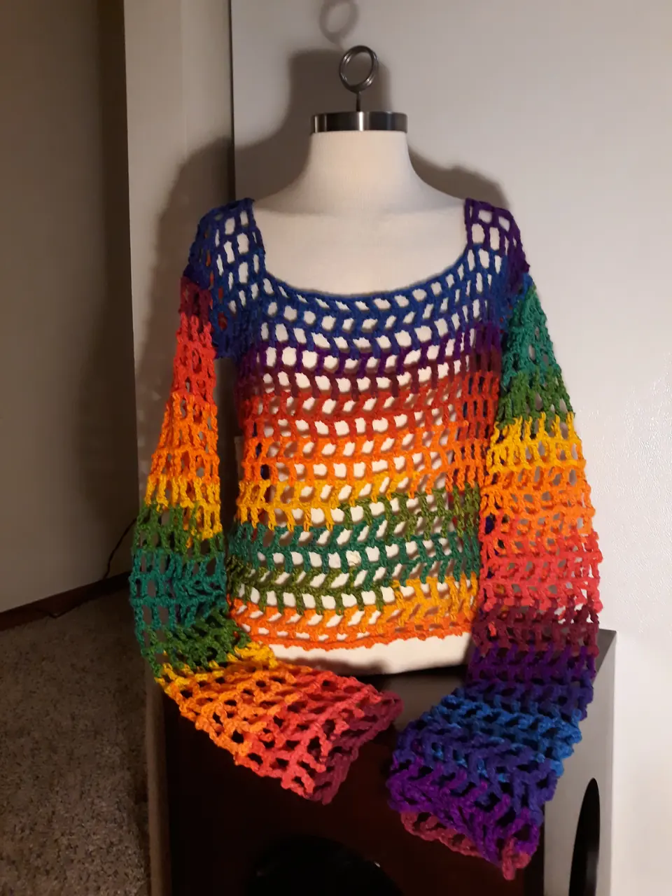 Rainbow Mesh Sweater