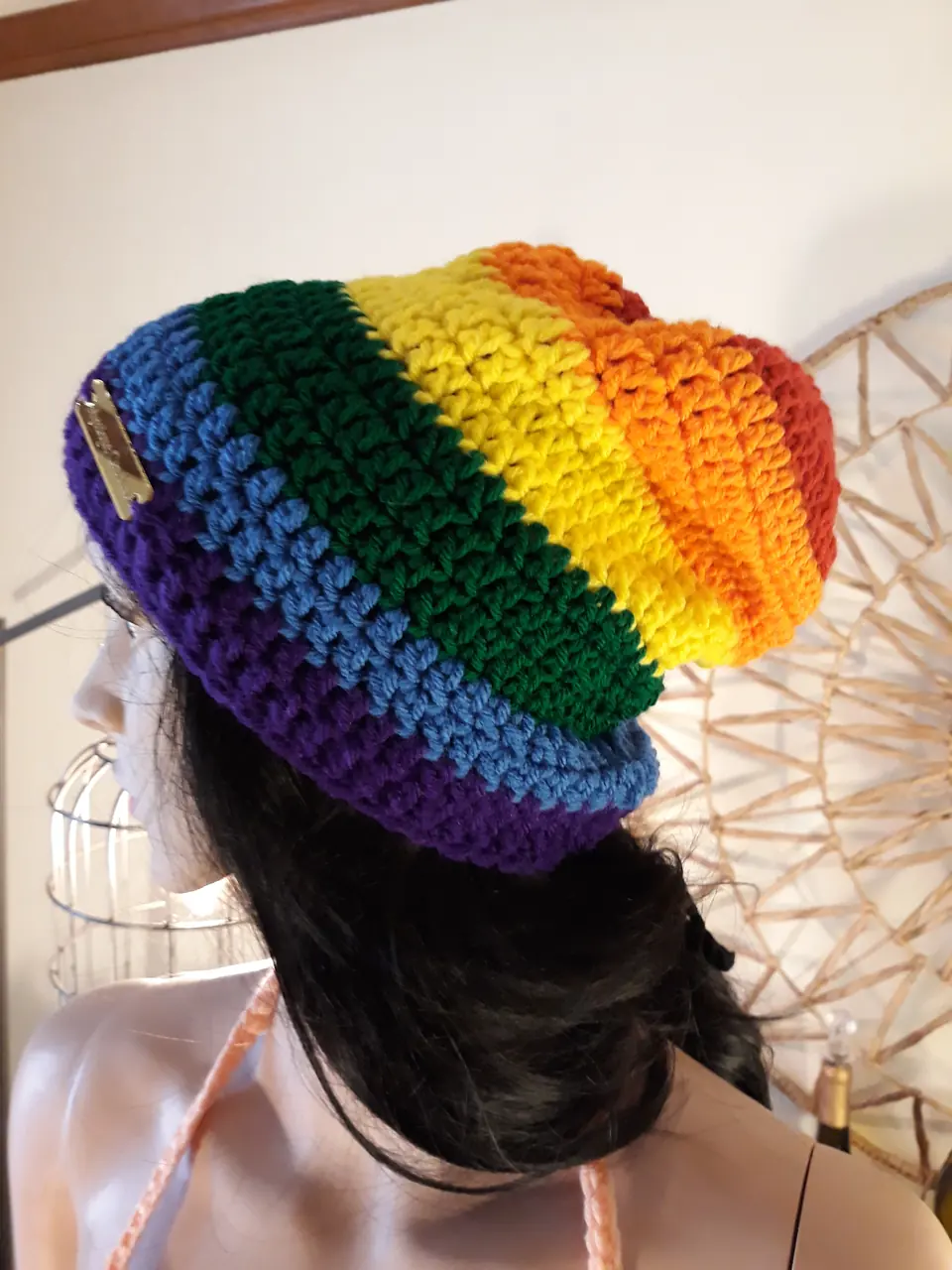 Rainbow Slouch Beanie