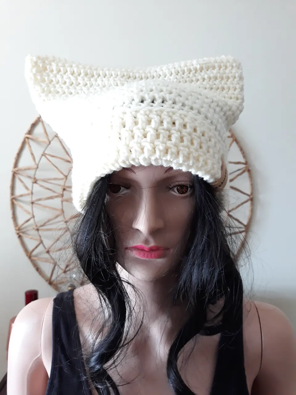 White Cat Ear Beanie